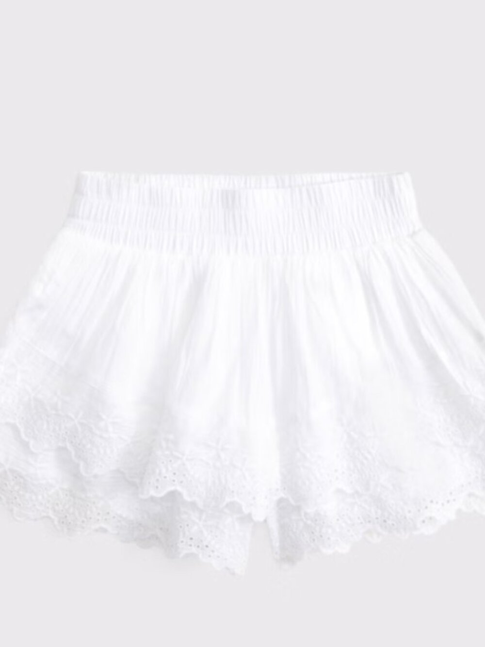 TWO pairs of Abercrombie Girls ruffle shorts